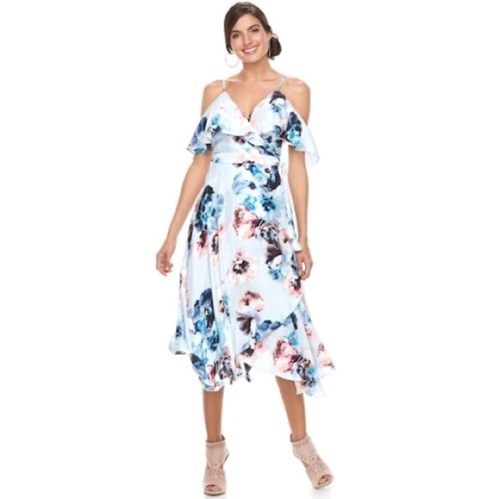 Jennifer Lopez Floral Wrap Dress